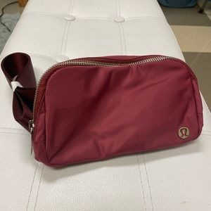 Red Lulu lemon belt bag